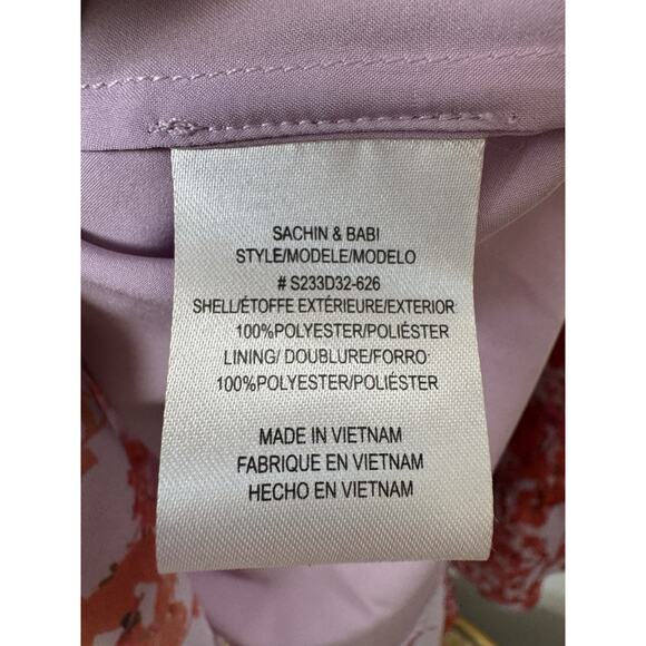 Sachin & Babi Red Purple Floral Midi Dress Bohemian Boho Cottagecore Romantic 14 - Picture 6 of 8